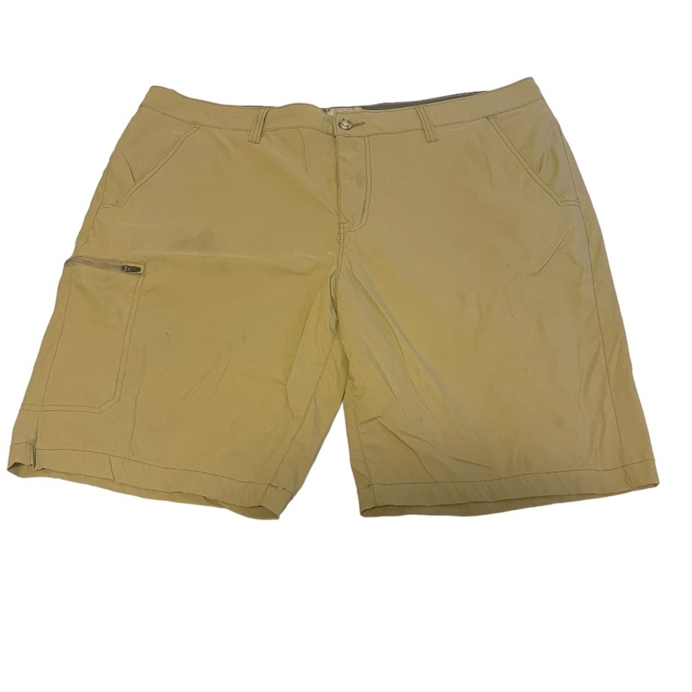 Weatherproof Vintage Mens Straight Fit Chino Shorts Size 40 Zip‎ Pocket Khaki